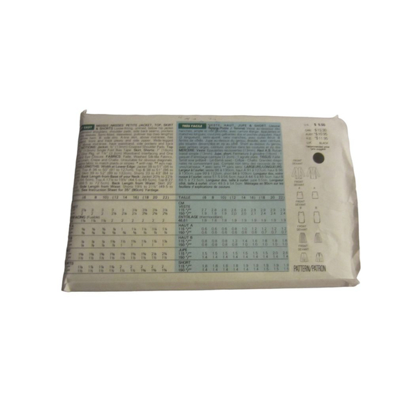 Butterick Women's Vintage Sewing Pattern 6165 Jacket Top Skirt Size 18-20-22 - Picture 7 of 7